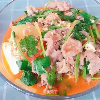 Tomato juice tofu, fat cow