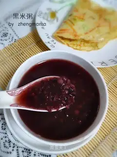 Black rice congee