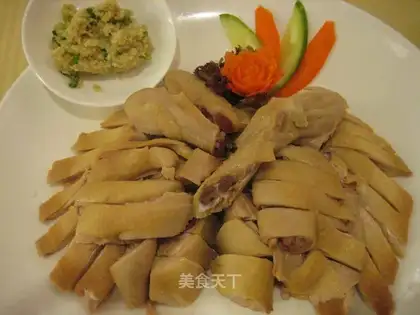 Steamed chicken with salt