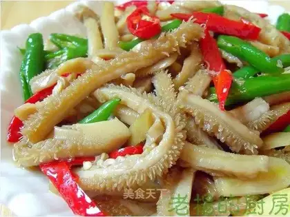 Beef tripe in oyster sauce