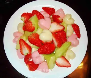 Cheese pudding and fruit cake