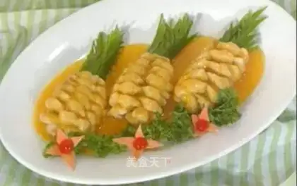 Delicious pineapple fish