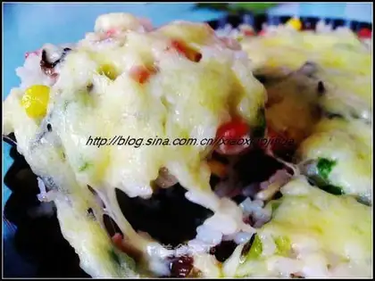 fried rice with cheese