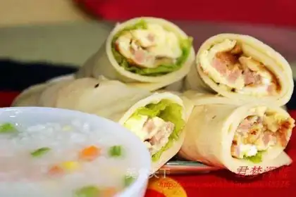 Breakfast egg burrito