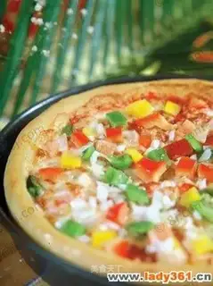 Homemade low-calorie pizza