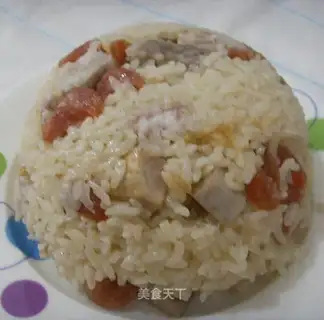 taro sausage and oil rice