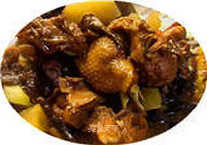 Chicken stewed with potato vermicelli