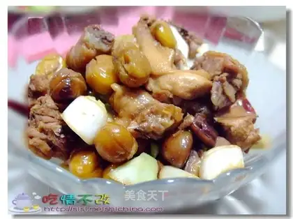 Roast chicken with chestnut