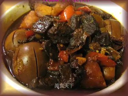 braised pork and egg
