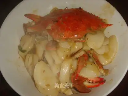 Crab rice cake