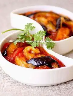 Roasted eggplant with tomatoes