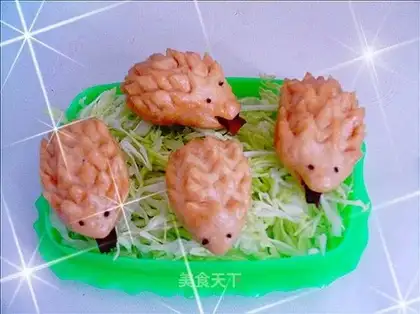 Chocolate hedgehog steamed buns