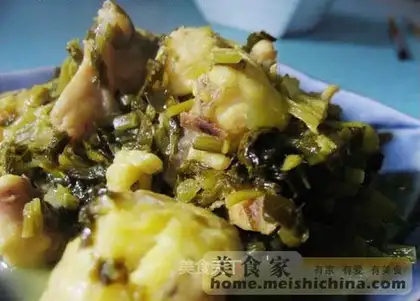 Braised cabbage with toad fish