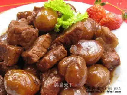 Roasted beef and chestnut