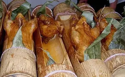 Bamboo tube chicken