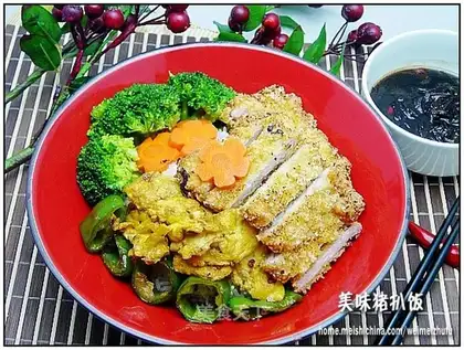 Delicious pork chop rice