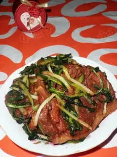 Grilled onion with pork ribs