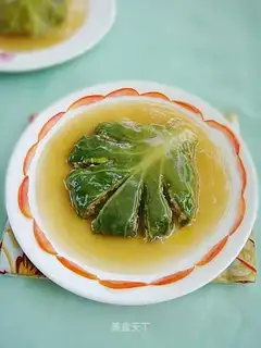 Eight treasure bergamot with abalone sauce