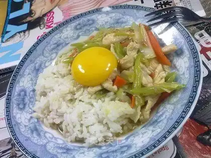 Delicious steamed egg risotto