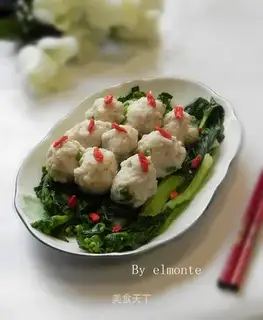 Green fish balls
