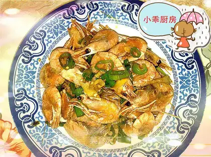 braised Arctic shrimp in oil