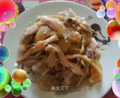 Simple hand-torn chicken