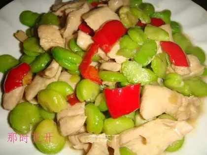 diced chicken with beans and rice