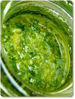 Fresh handmade basil sauce