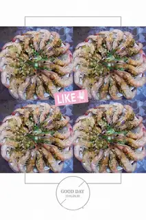 Garlic fan steamed shrimp