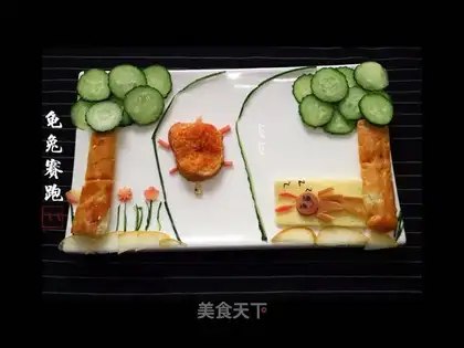 Breakfast platters for a rabbit race