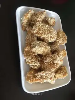 Fried almond mushrooms