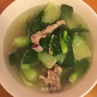 The soup is green
