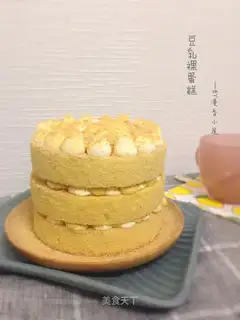 Bean cream cake