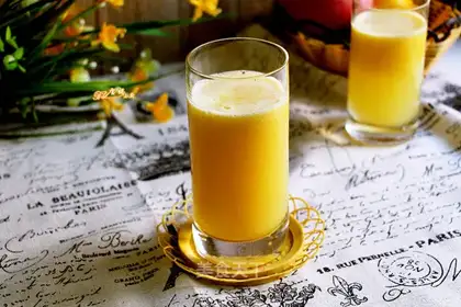 Fresh orange apple juice