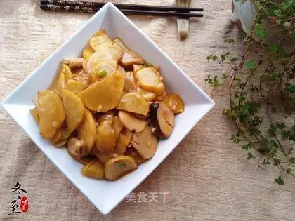 Potato chips for almond mushrooms