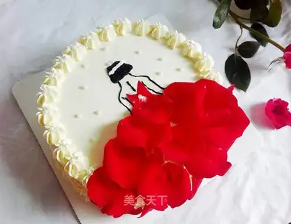 Rose dress cake