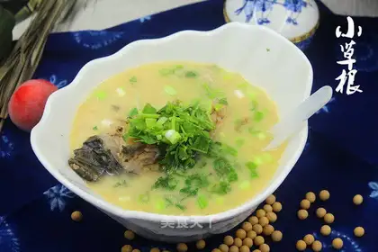 Milk, white fish soup