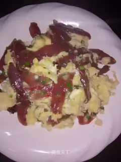 Sausage fried eggs