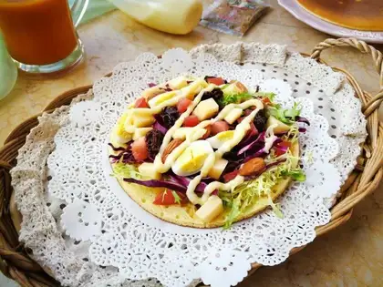 Pancake fruit salad