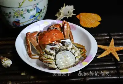 Crabs boiled with ginger