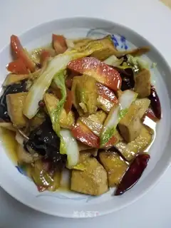 Tofu with cabbage