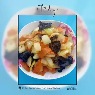 Carrot and mooched onions
