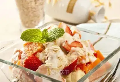 oatmeal and fruit salad