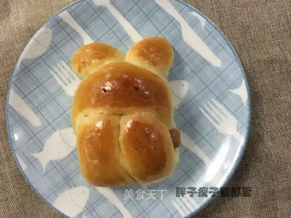 Hand-eating rabbit bread