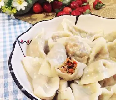 Three fresh dumplings