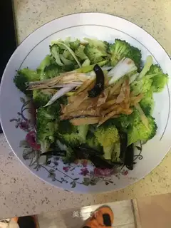 Oiled with broccoli