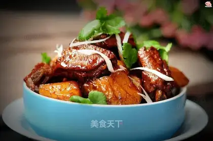 Potato stew ribs