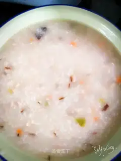 Vegetable thin meat congee