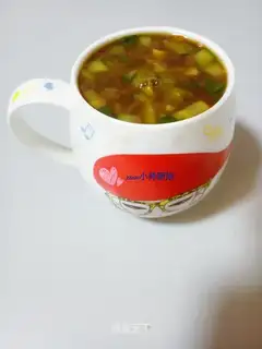 Red sugar cucumber congee