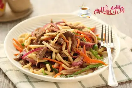 Black pepper beef fried oatmeal
